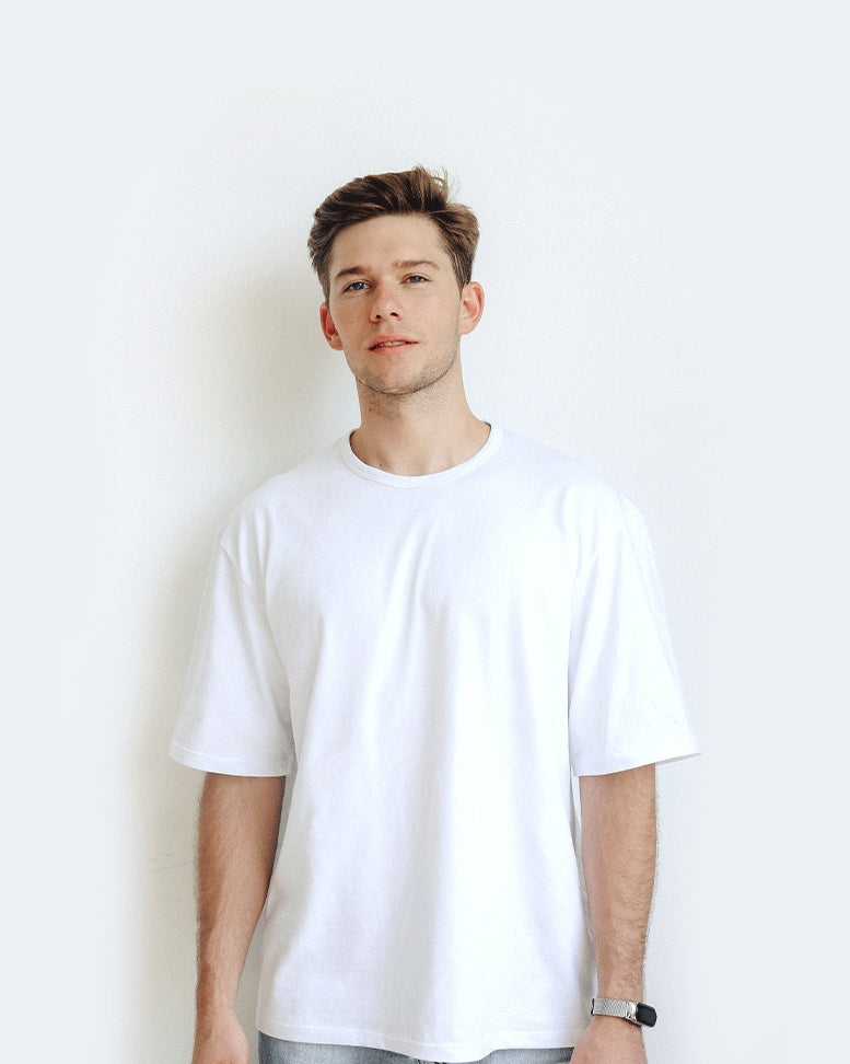 Men Oversize White Tee