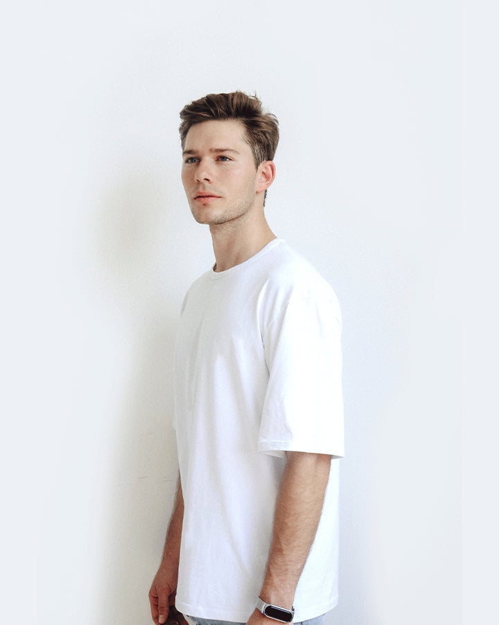 Men Oversize White Tee