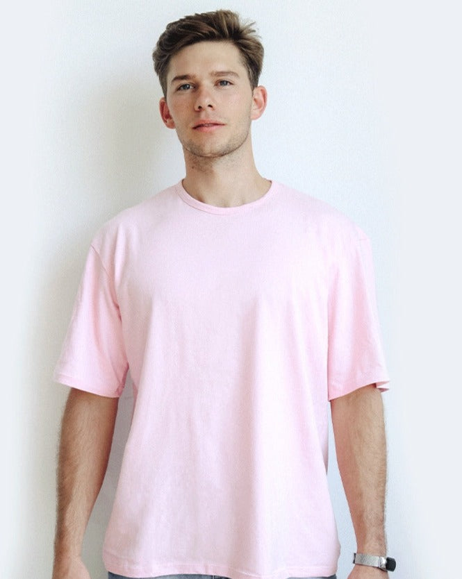 Men Oversize Soft Rose Tee