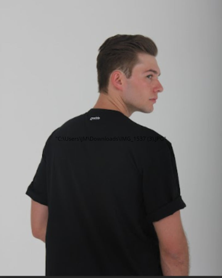 Men Oversize Black Tee