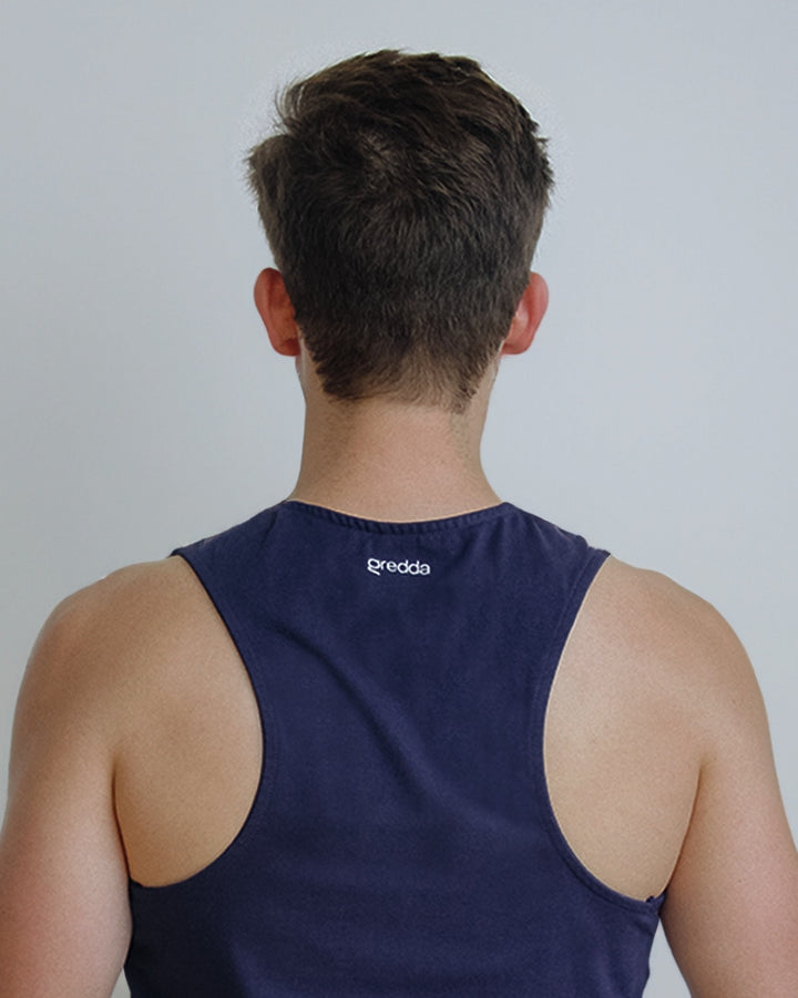 Man Navy Tank Top