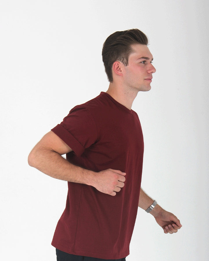 Men Oversize Wine Tee