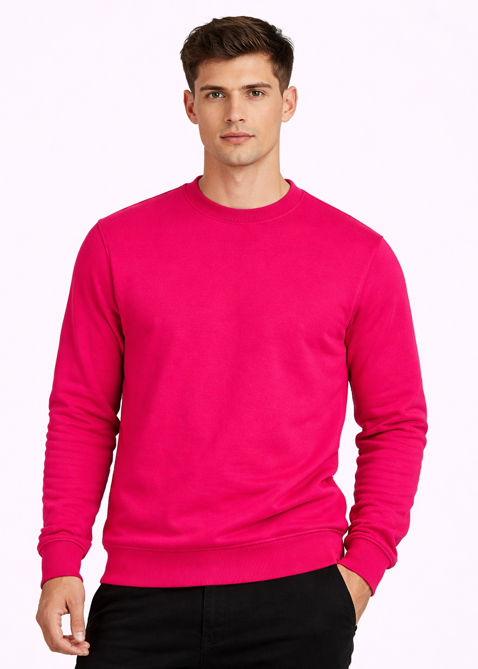 Essential Crew Neck Fuchsia