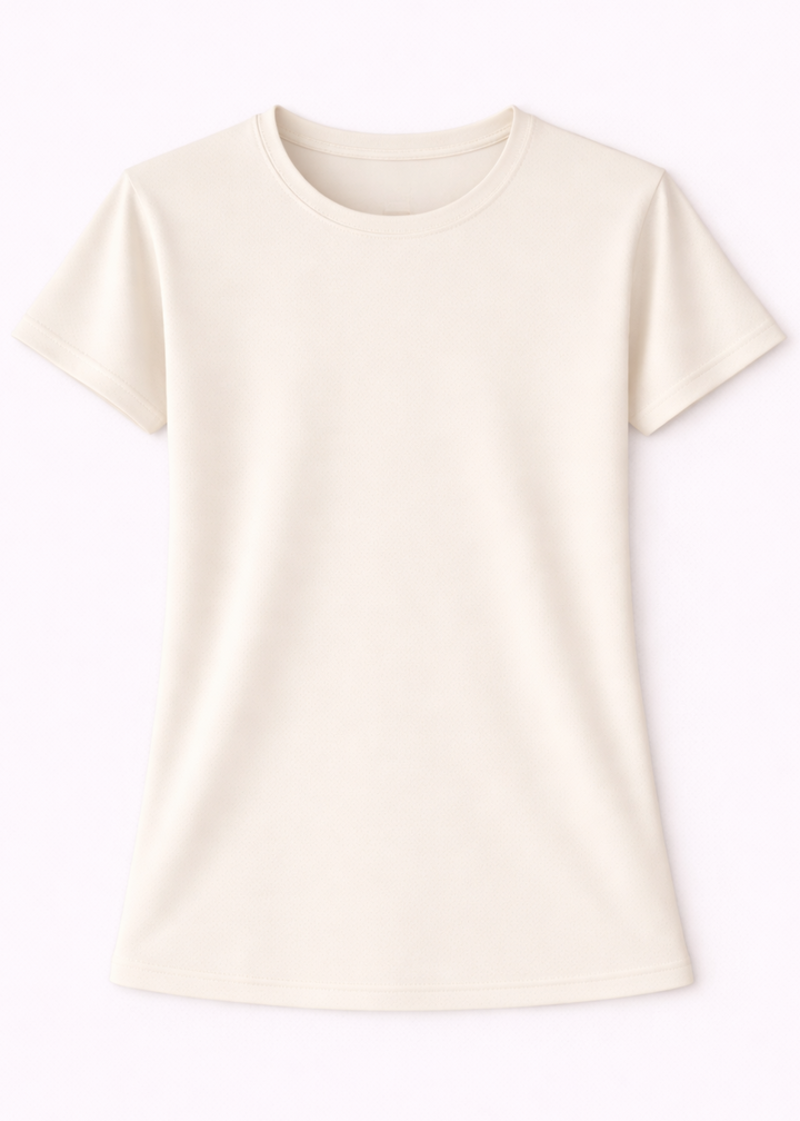 Playera Sporty Essential Marfil