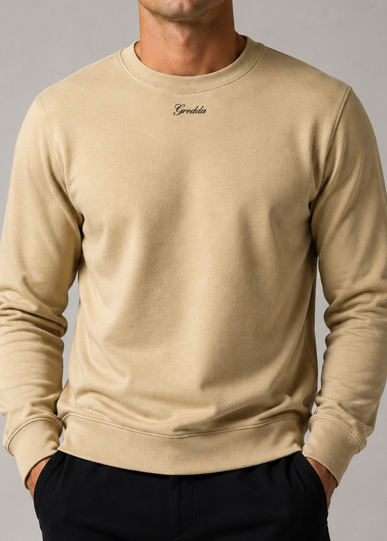 Cloud Terry Crew Warm Sand