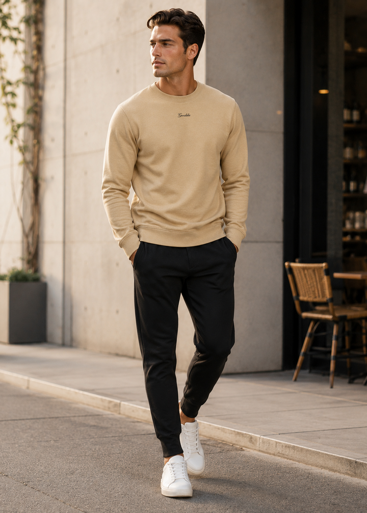 Cloud Terry Crew Warm Sand