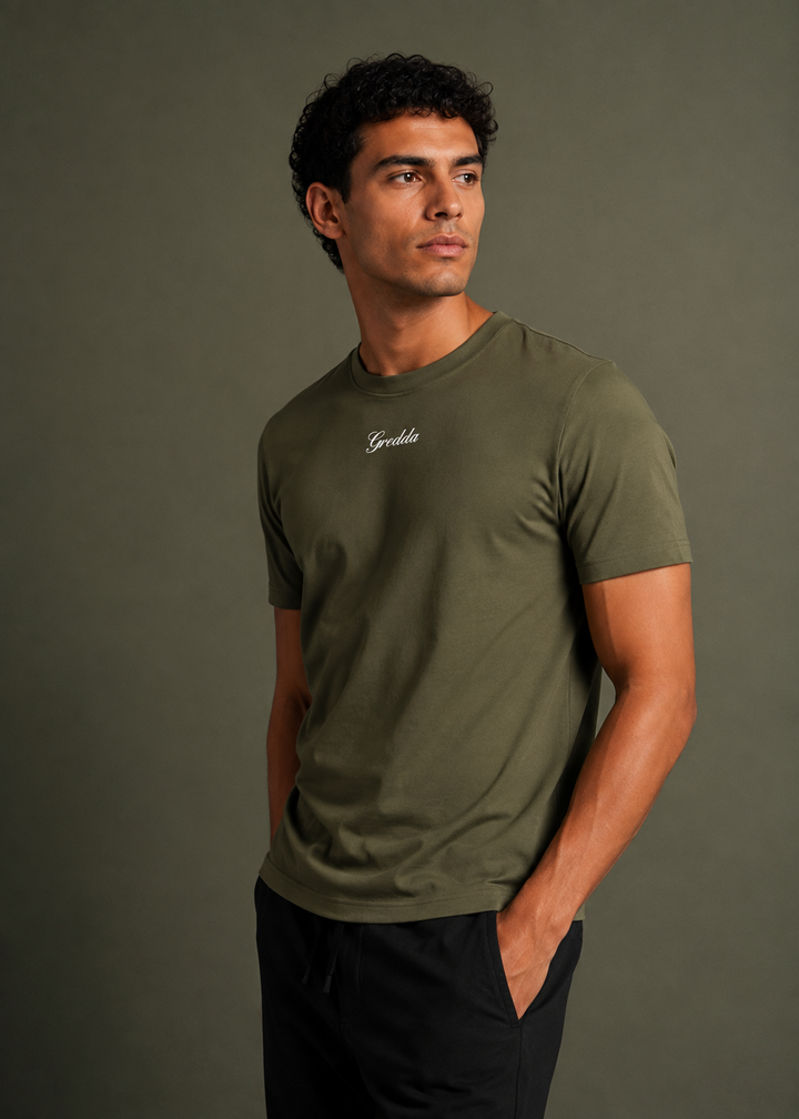 Playera Premium Esencial Olive Green