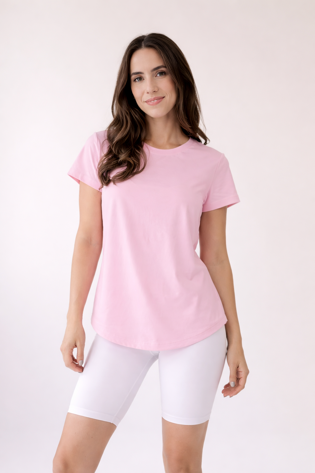 Ultra Soft Cross Tee Pink
