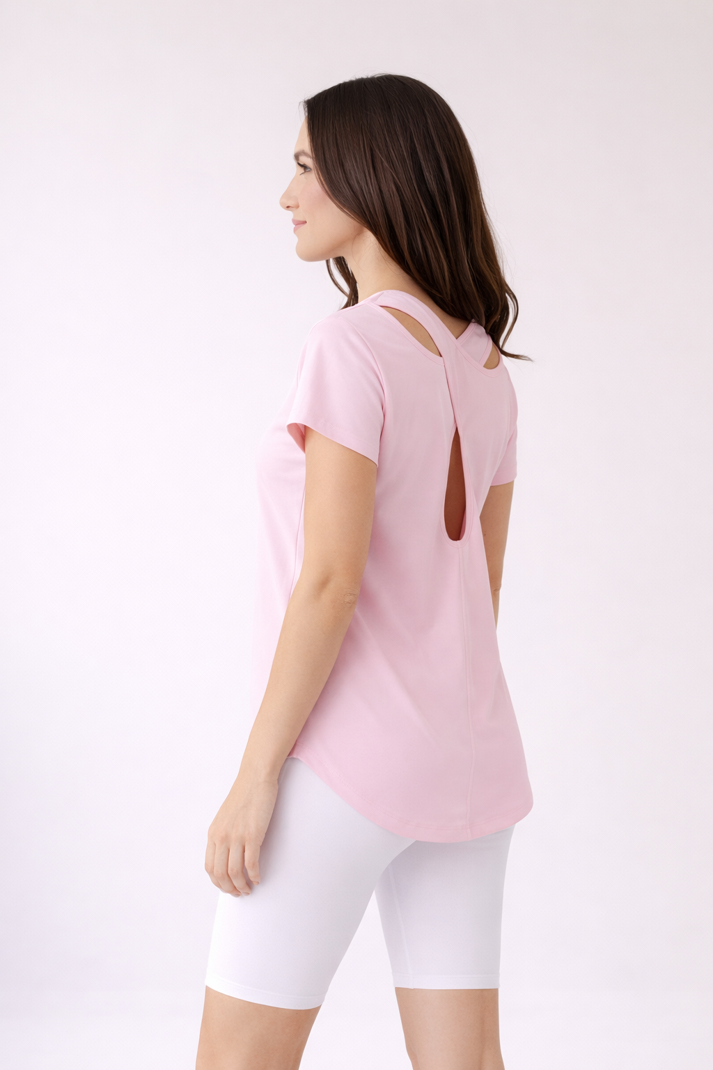 Ultra Soft Cross Tee Pink