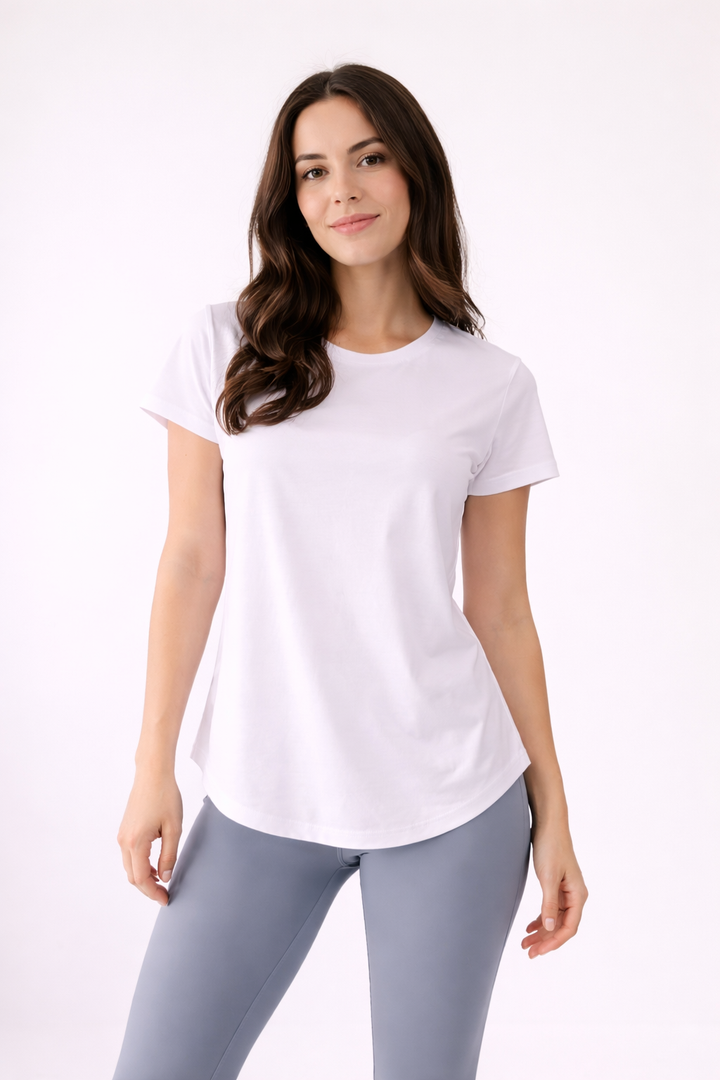 Ultra Soft Cross Tee White