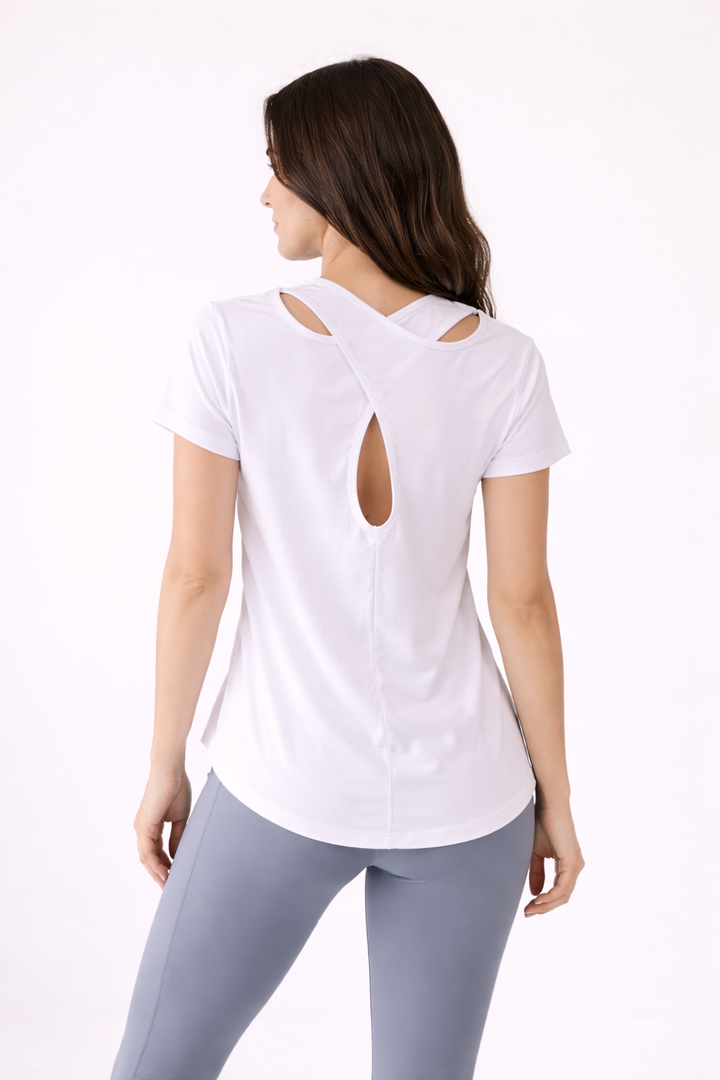Ultra Soft Cross Tee White