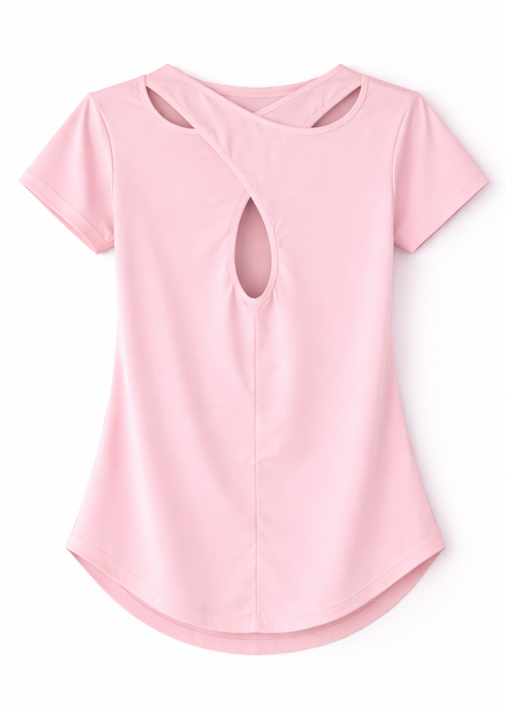 Ultra Soft Cross Tee Pink