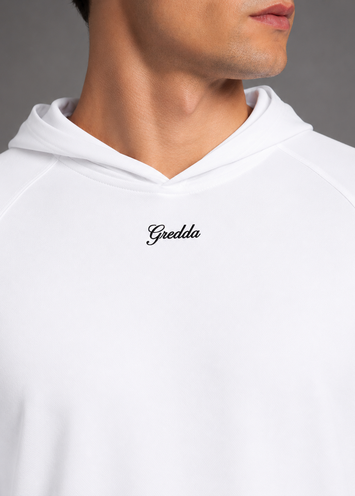 Hooded Pro Performance Tee White