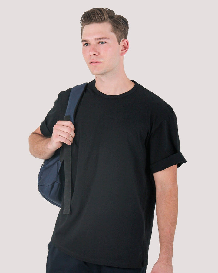 Men Oversize Black Tee