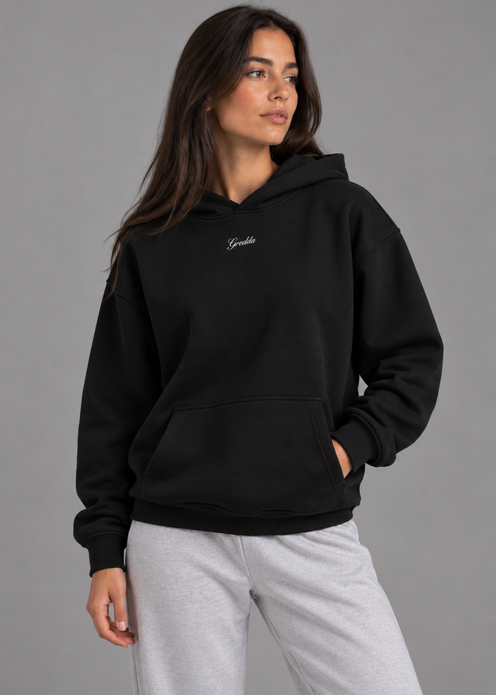 Cloud Comfort Hoodie Dama Black