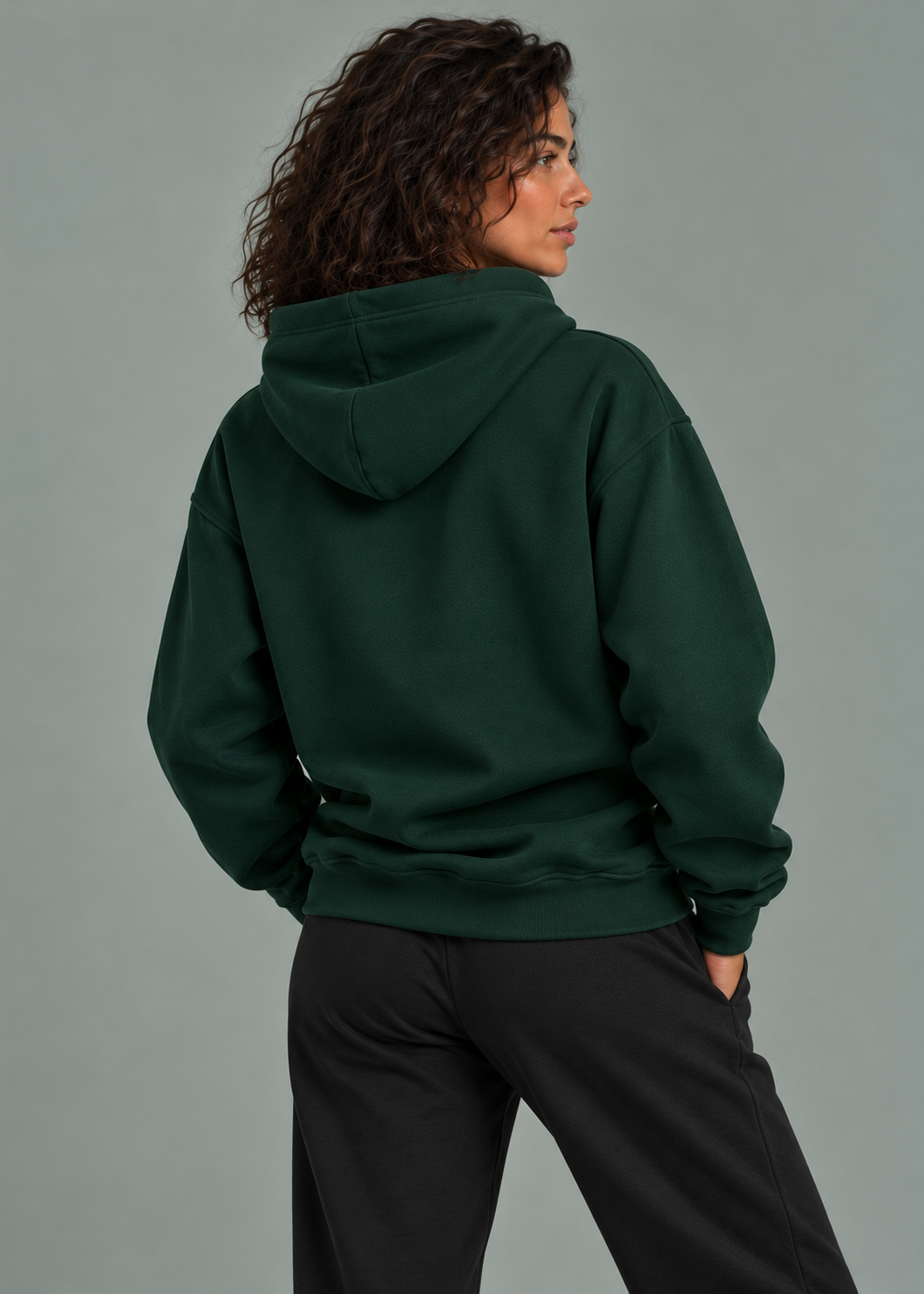 Cloud Comfort Hoodie Dama Dark Green