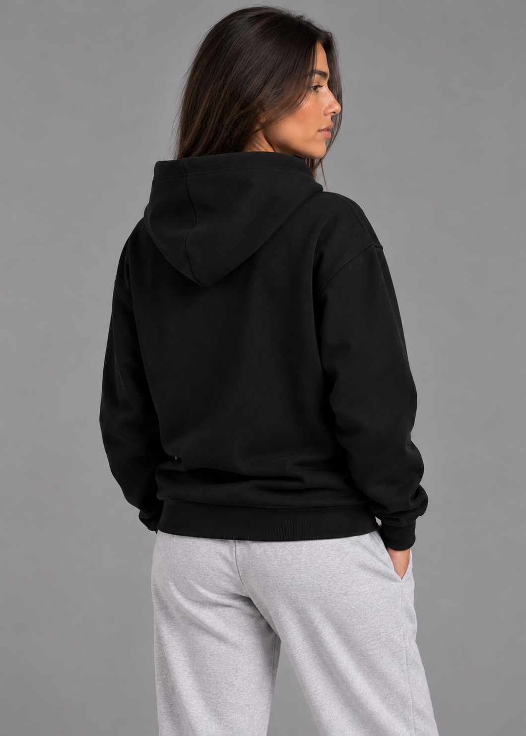 Cloud Comfort Hoodie Dama Black