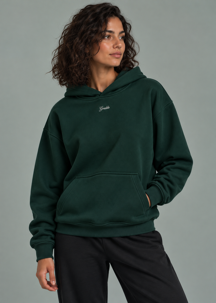 Cloud Comfort Hoodie Dama Dark Green