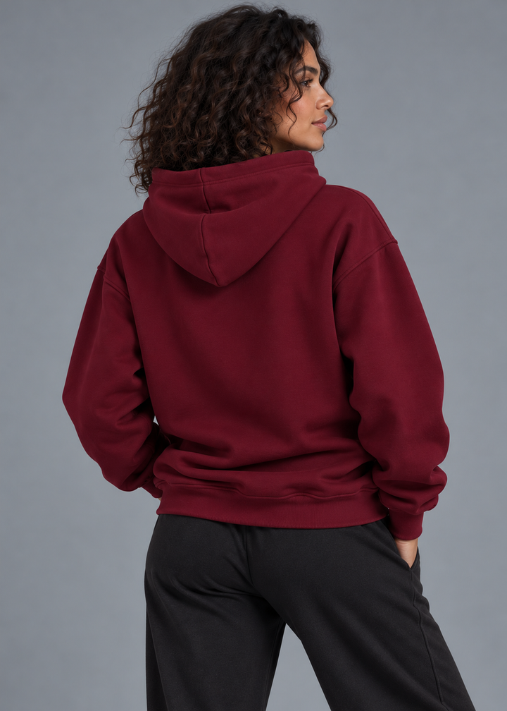 Cloud Comfort Hoodie Dama Burgundy